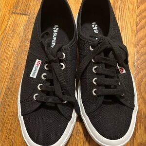 Superga Black Canvas Sneakers